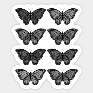 Black And White Butterfly Collection Sticker